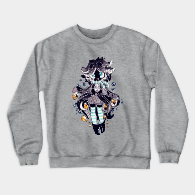 Inky Tears Crewneck Sweatshirt by Shiro Narwhal